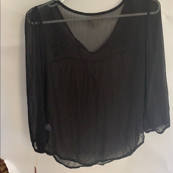 Mossimo Sheer black top - Picture 5 of 6